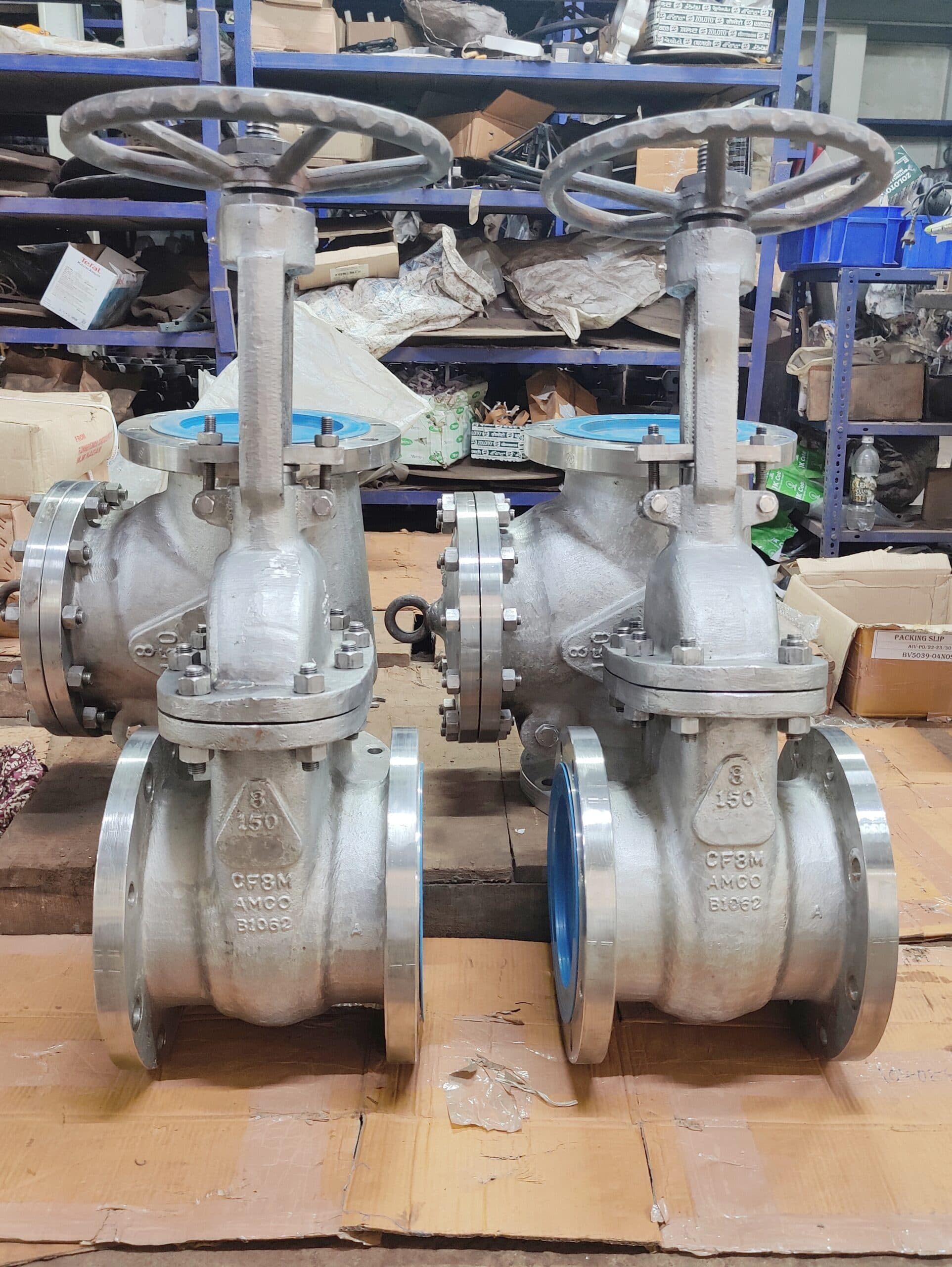 Industrial valve storage